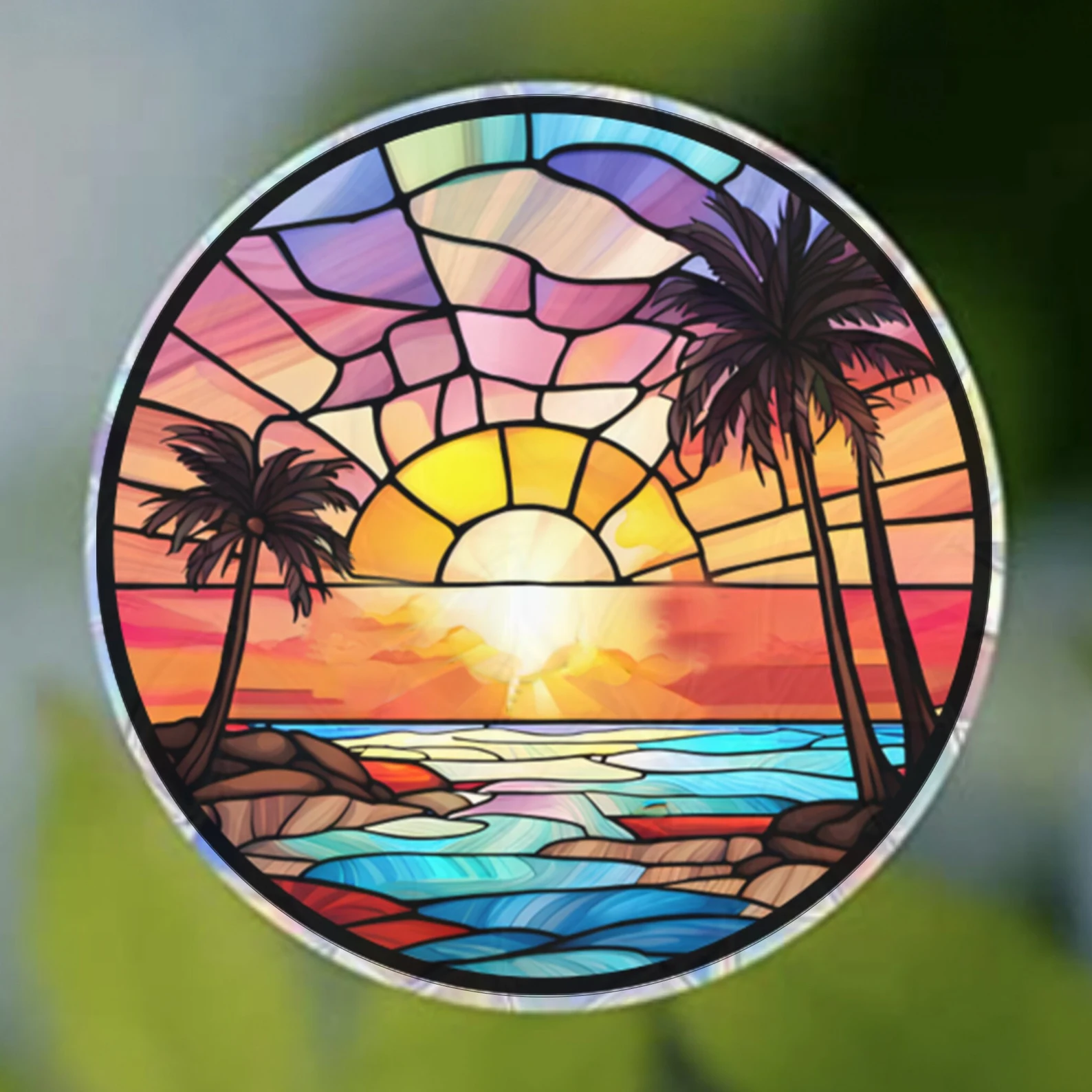 Stained Glass Suncatcher Window Cling