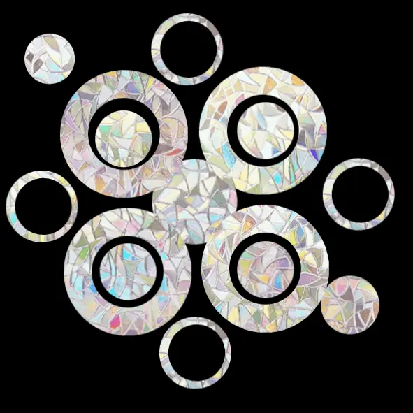 Circles & Rings Prism Window Clings