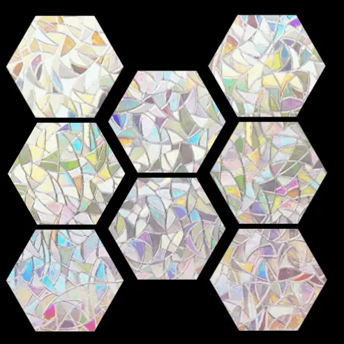 Hexagon Prism Window Clings