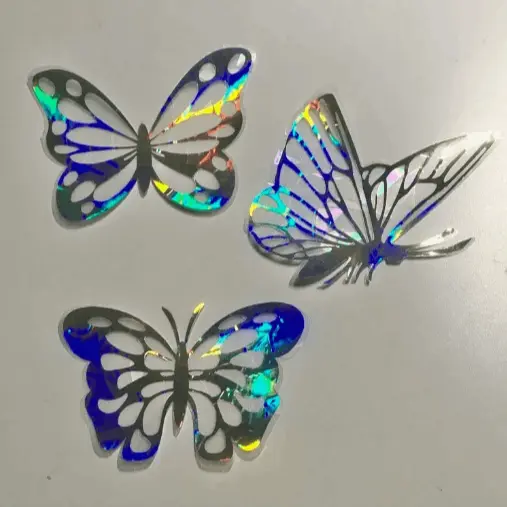 Holographic Butterflies Prism Window Clings