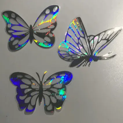 Holographic Butterflies Prism Window Clings