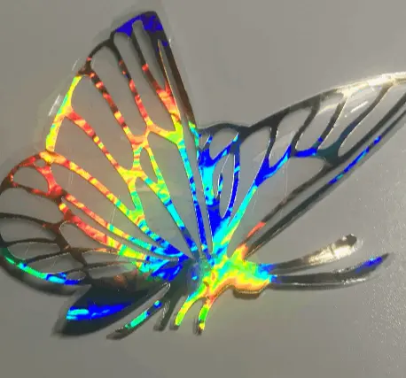 Holographic Butterfly Prism Window Cling