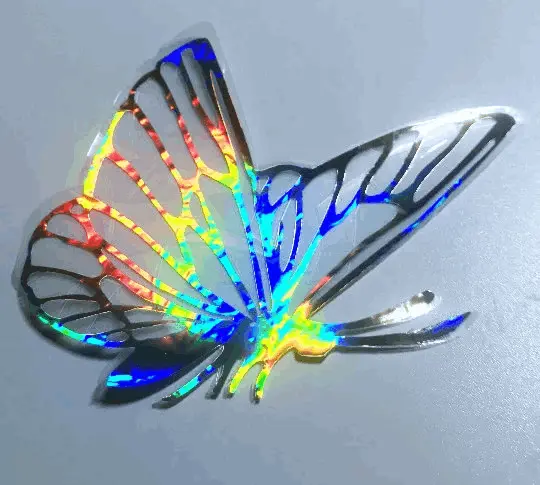 Holographic Butterfly Prism Window Cling