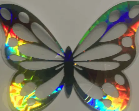 Holographic Butterfly Prism Window Cling