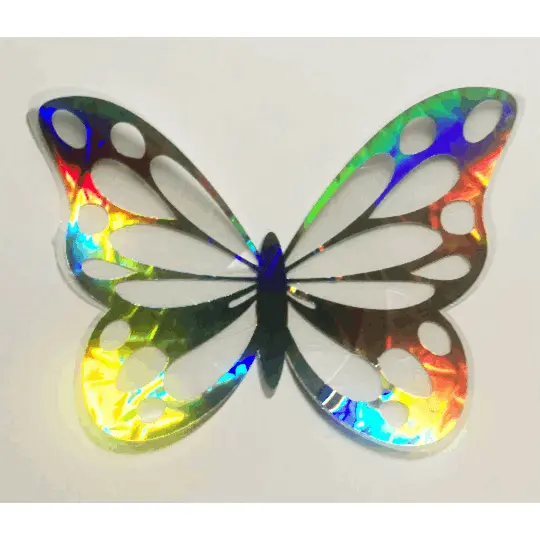 Holographic Butterfly Prism Window Cling