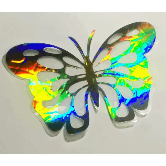 Holographic Butterfly Prism Window Cling