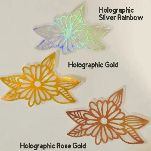 Holographic Flower Prism Window Cling
