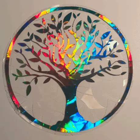 Holographic Tree of Life Window Cling