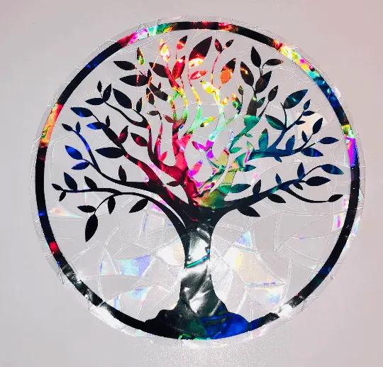 Holographic Tree of Life Window Cling