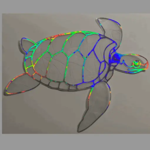 Holographic Sea Turtle Prism Window Cling