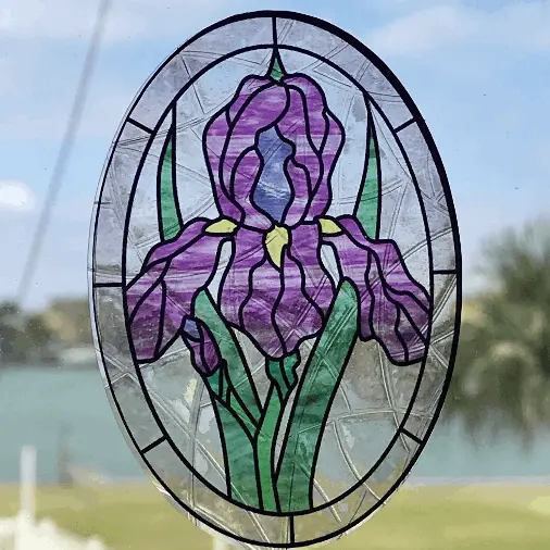 Mandala Flower Stained Glass Suncatcher Window Cling