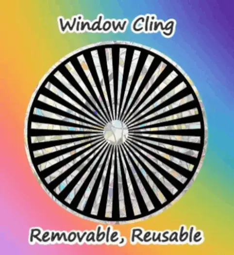 Optical Illusion Suncatcher Window Cling