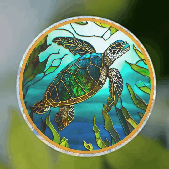 Sunflower Stained Glass Suncatcher Window Cling