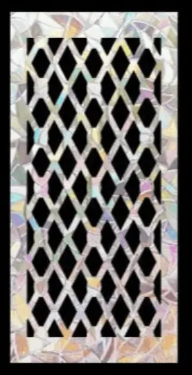 Sidelight Window Pane Cling, Center Diamond Lattice