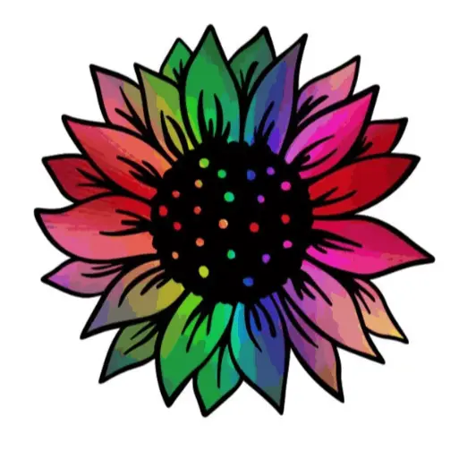 Sunflower Stained Glass Suncatcher Window Cling